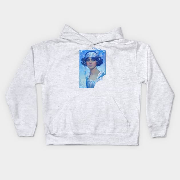 Snow Princess Kids Hoodie by Dimary